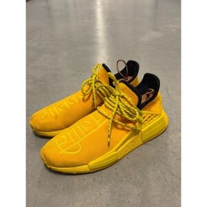 Adidas Pharrell Williams Human Race NMD Sneakers Mens 8 Yellow GY0091 Good